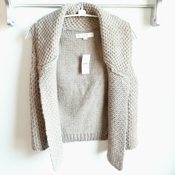 LOFT Jackets & Blazers - Loft Knit Vest Light Tan Sweater  - Size X-Small
